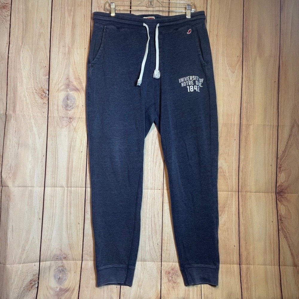 Notre Dame Sweatpants Mens Large Navy Joggers Triblend Collegiate Sporty League